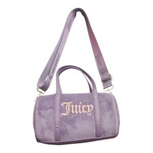 JUICY COUTURE NWT Mini Velour Barrel Bag XBODY Guitar Strap Dusty Violet
